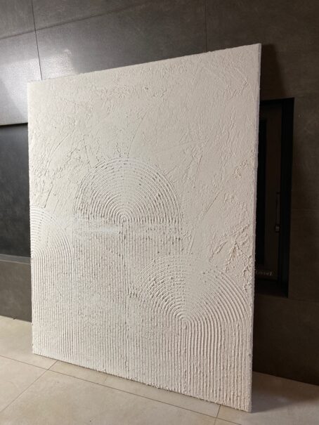 MINIMALISTYCZNY OBRAZ strukturalny tynk linie płótno japandi LINES