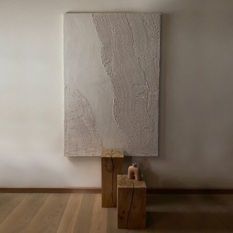 MINIMALISTYCZNY OBRAZ strukturalny abstract Wabi Sabi Japandi WAVES
