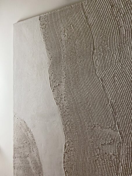 MINIMALISTYCZNY OBRAZ strukturalny abstract Wabi Sabi Japandi WAVES - obrazek 4