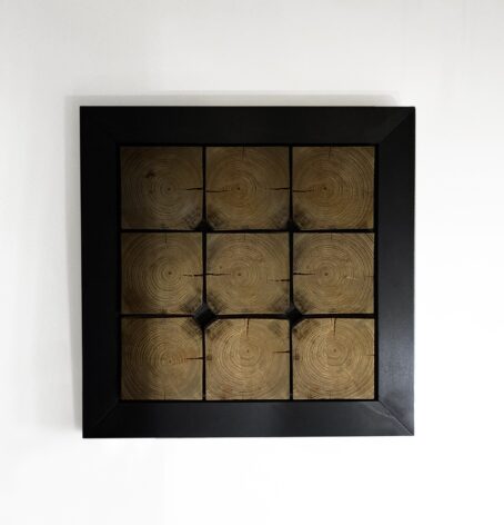 MINIMALISTYCZNY GEOMETRYCZNY OBRAZ Z DREWNA dekoracja naturalna