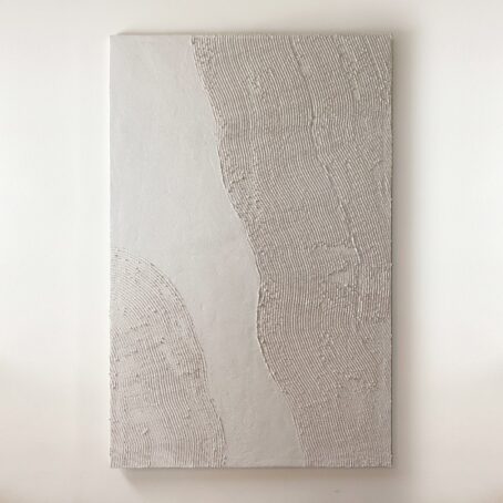 MINIMALISTYCZNY OBRAZ strukturalny abstract Wabi Sabi Japandi WAVES - obrazek 2