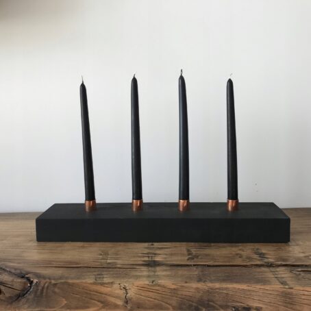MINIMALISTYCZNY ŚWIECZNIK ADWENTOWY DREWNIANY - obrazek 3