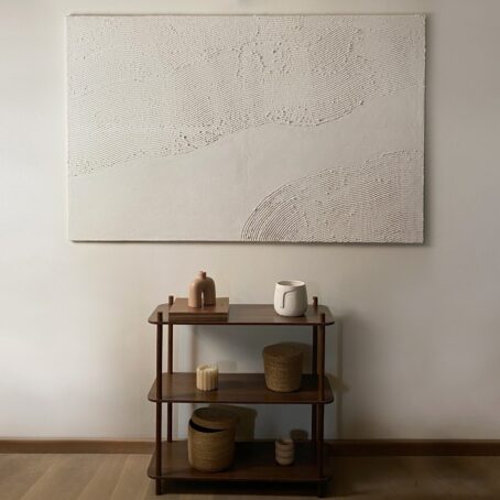 MINIMALISTYCZNY OBRAZ strukturalny abstract Wabi Sabi Japandi WAVES
