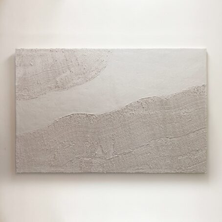 MINIMALISTYCZNY OBRAZ strukturalny abstract Wabi Sabi Japandi WAVES - obrazek 4